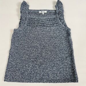 NWT Madewell Knit Ruffle Sleeveless Top Women’s Small